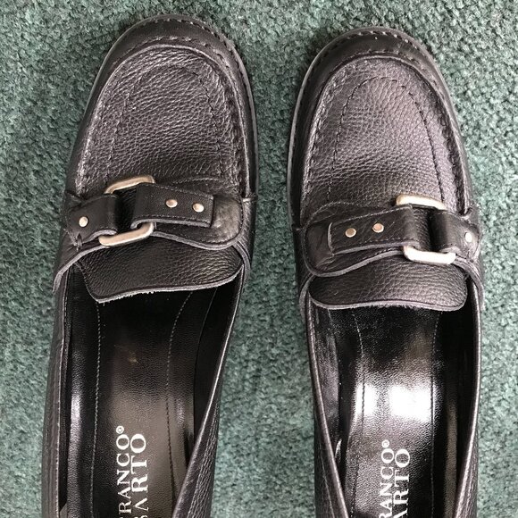 Franco Sarto Black Leather Slip-on Loafer - Size 8.5M - Picture 6 of 7